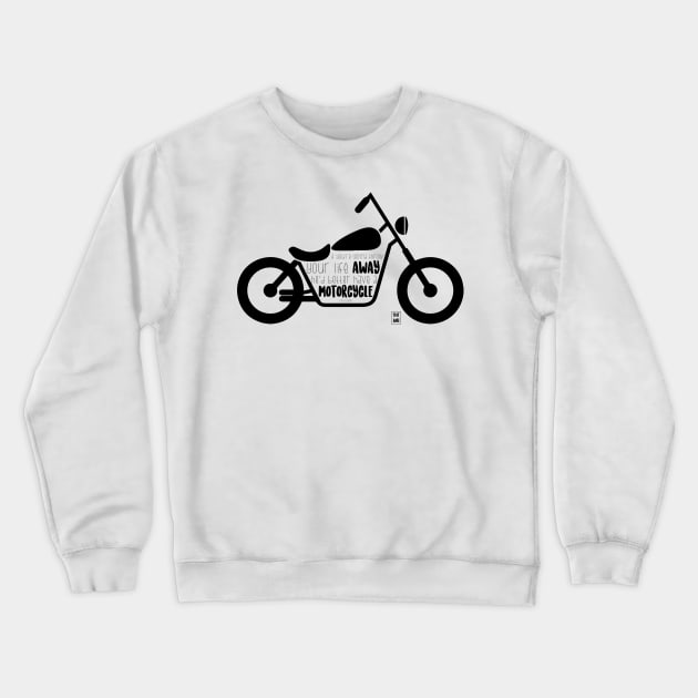 Motorcycle Crewneck Sweatshirt by Gabi Veiga